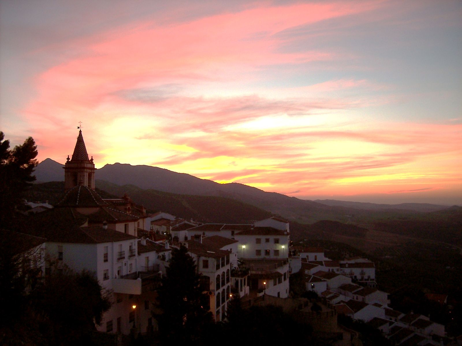 Vista de Zahara desde la alcazaba